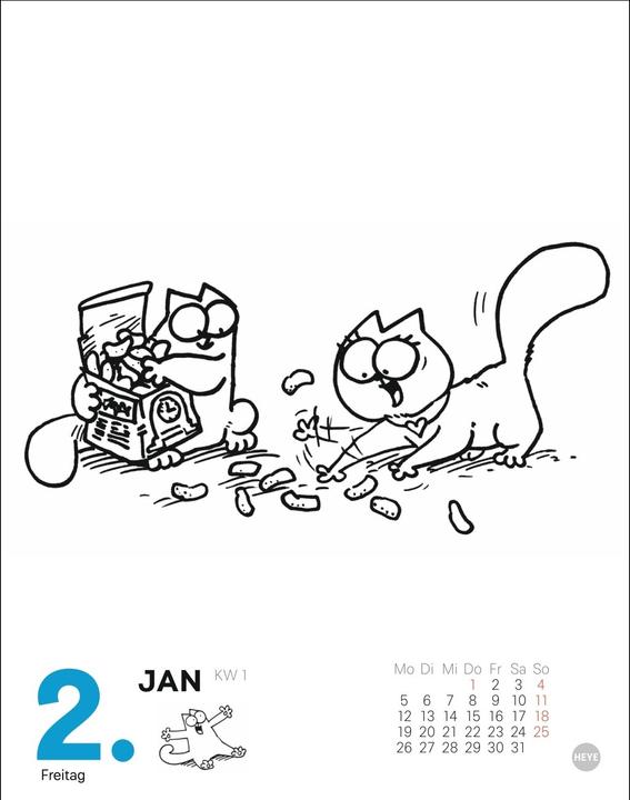 Produktbild Simons Katze Tagesabreisskalender 2026 (11 x 14 cm, Harter Einband, Deutsch)