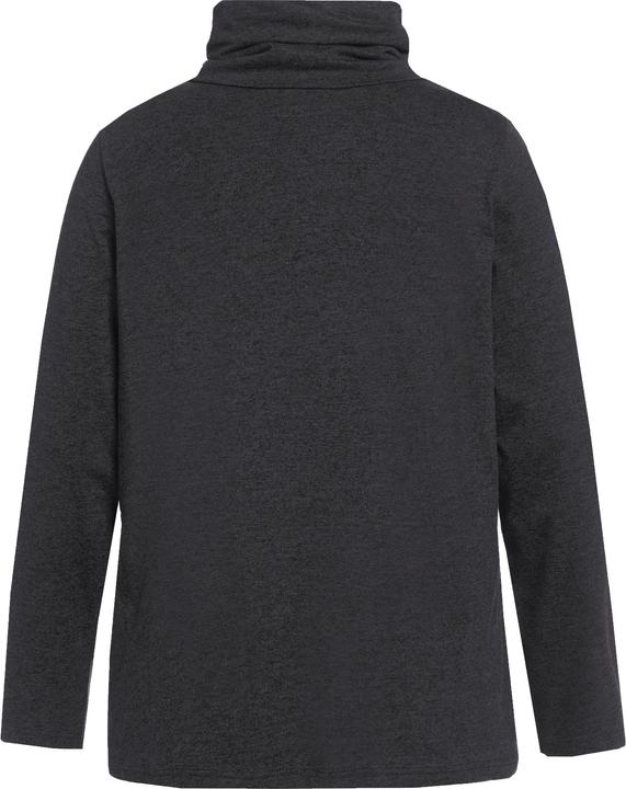 Actual product image Ulla Popken Asymmetric Cutout Stand-Up Collar Long Sleeve Tee (54)