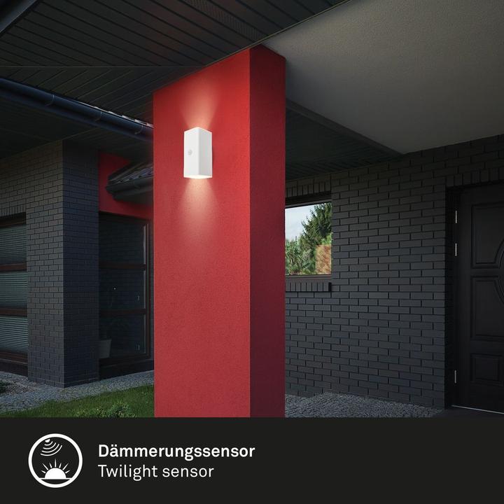 Produktbild Briloner Akku LED Aussenwandleuchte,Sensor,weiss,2xLED/6W (700 lm, IP44)