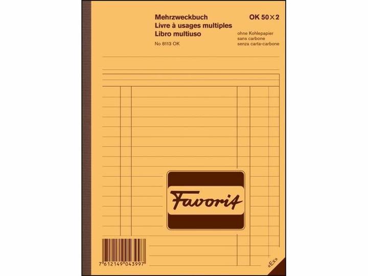 Produktbild Favorit Mehrzweckbuch (50 x)