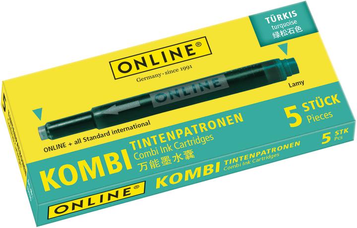 Produktbild Online Tintenpatronen Kombi (5 Stück, Türkis)