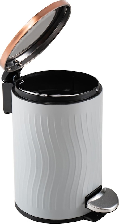 Image du produit HTI-Living Poubelle à pédale 3 litres Gris Cuivre (3 l)