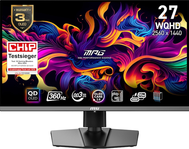 Produktbild MSI MPG 271QRXDE QD-OLED (2560 x 1440 Pixel, 26.50")