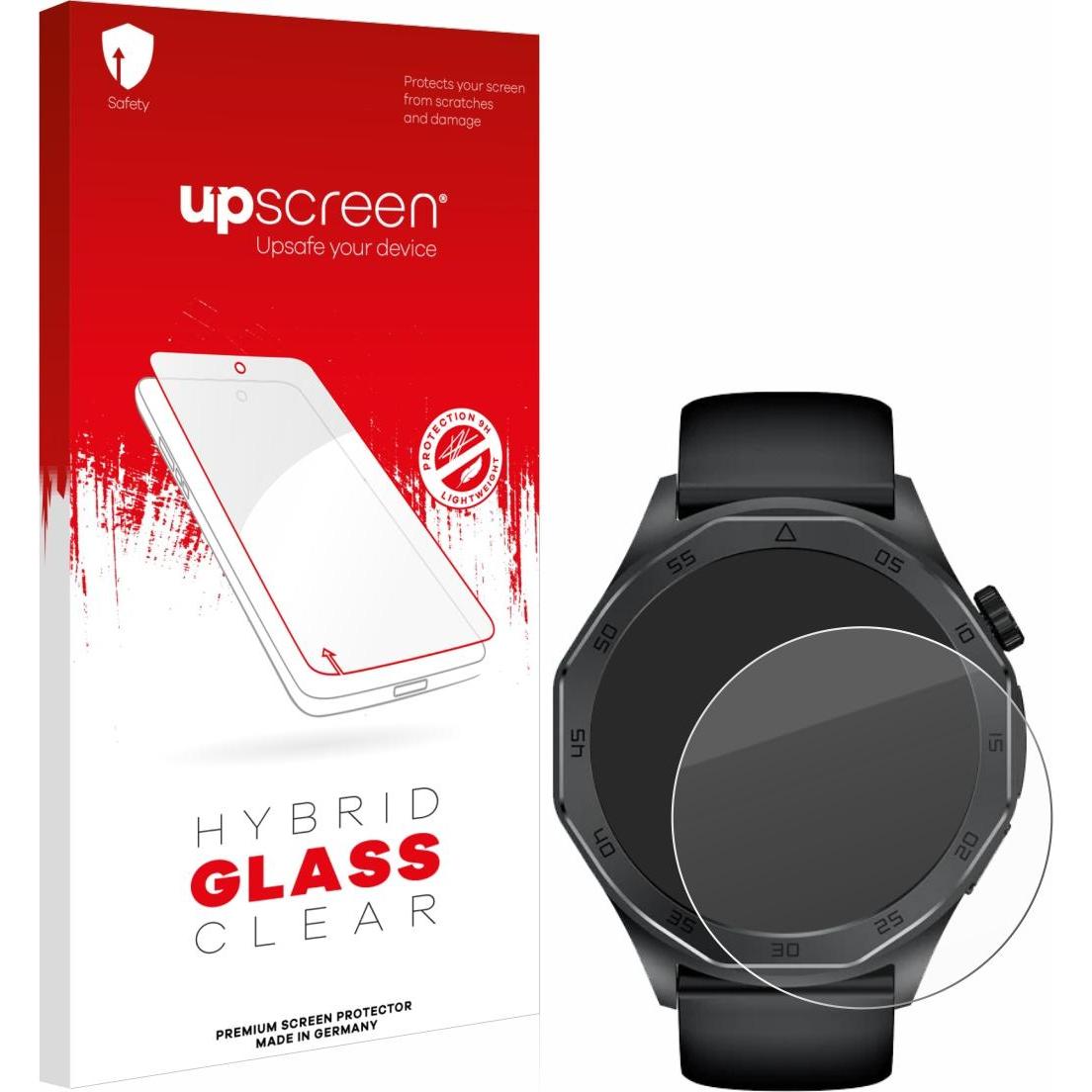 upscreen Schutzglas Schutzfolie Displayschutz Display Schutz Glas Folie klar, Smartwatch Schutzfolie, Transparent