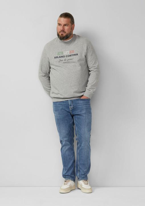 Produktbild s.Oliver Sweatshirt Weiches Sweatshirt mit Artwork im Relaxed Fit (5XL)