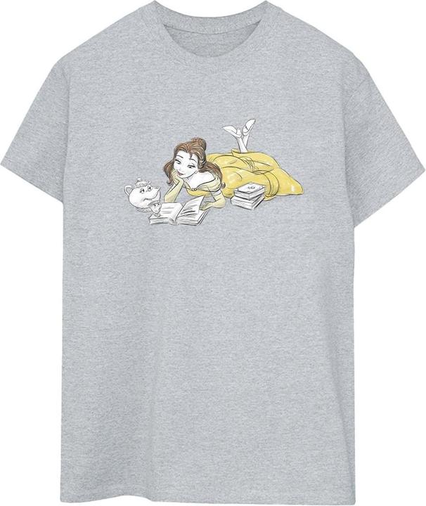 Produktbild Disney Die Schöne und das Biest Belle Lesen Baumwolle Boyfriend TShirt (XXL)