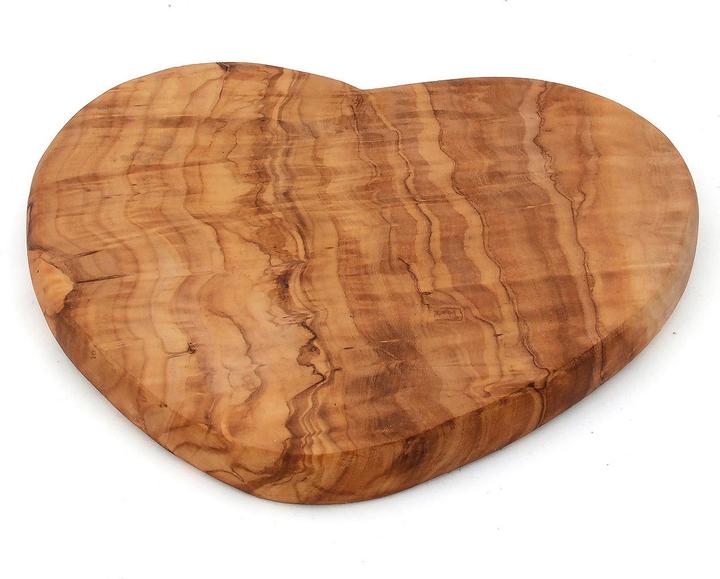 Image du produit Natura Punto Planche en bois en forme de coeur, 20 x 21 x 2 cm, bois d'olivier