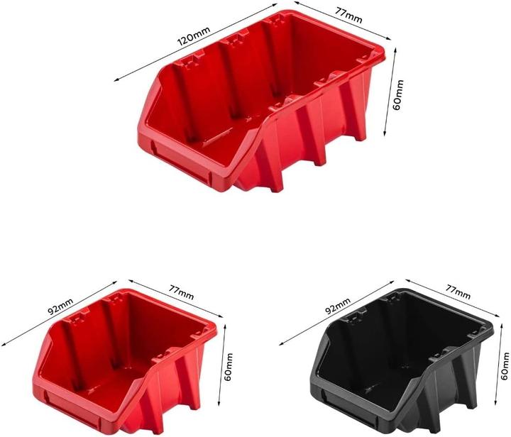 Actual product image SimpleThing Storage system workshop shelf 156 x 78 cm, 56 boxes