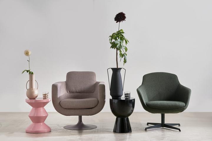 Image du produit Pols Potten Table d'appoint & tabouret Zig Zag 46 cm - Rose (35.50 x 46 cm)