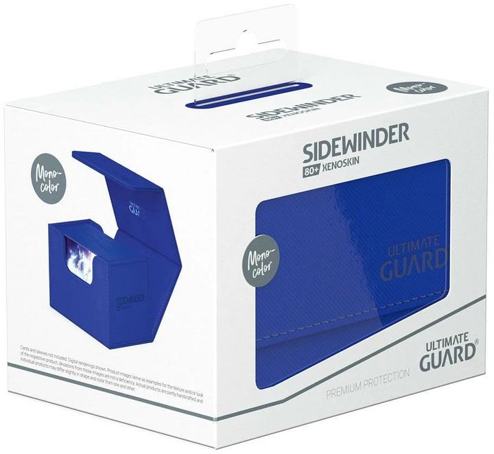 Actual product image Ultimate Guard Card Box XenoSkin Sidewinder Monocolor 80+ Blue