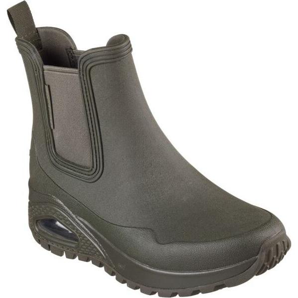 Skechers, Donne, Stivali, Damen Gummibootie «UNO RUGGED», wasserdicht olive, Verde, (37)