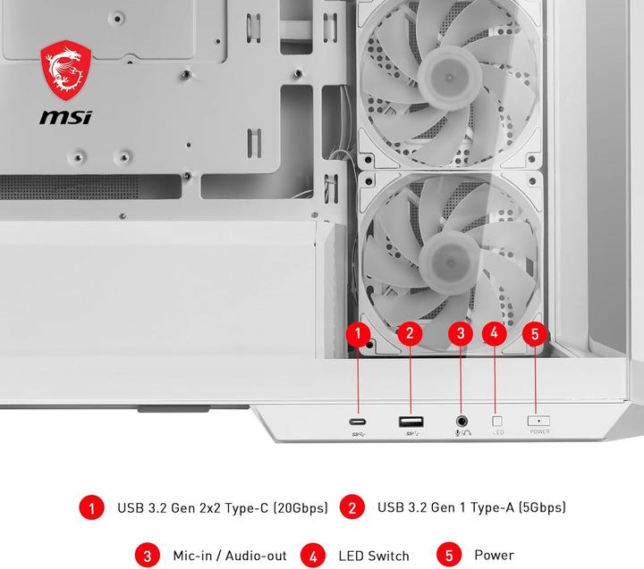 Actual product image MSI Mag Pano M100R PZ (mATX, ITX)