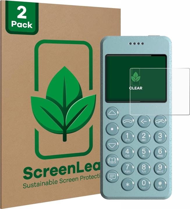 Produktbild ScreenLeaf Schutzfolie nachhaltiger Displayschutz Displayschutzfolie Folie Klar Transparent (2 Stück, Punkt MP02)