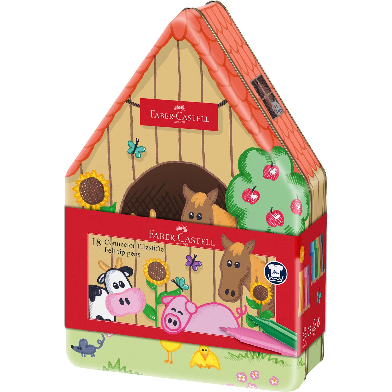 Faber-Castell, Pastelli, Pennarelli Connector fattoria (18 x)