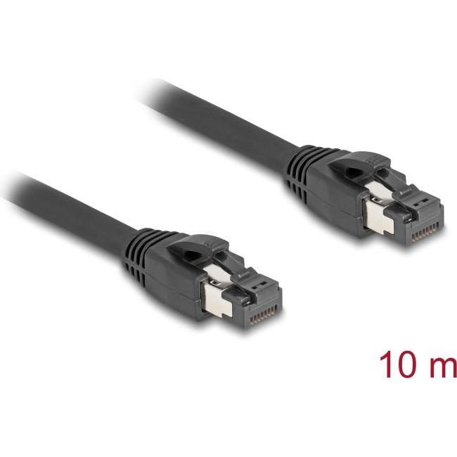 Thumbnail - Delock RJ45 Netzwerkkabel Cat.8.1 S/FTP 10 m bis 40 Gbps schwarz (S/FTP, CAT8.1, 10 m), Netzwerkkabel