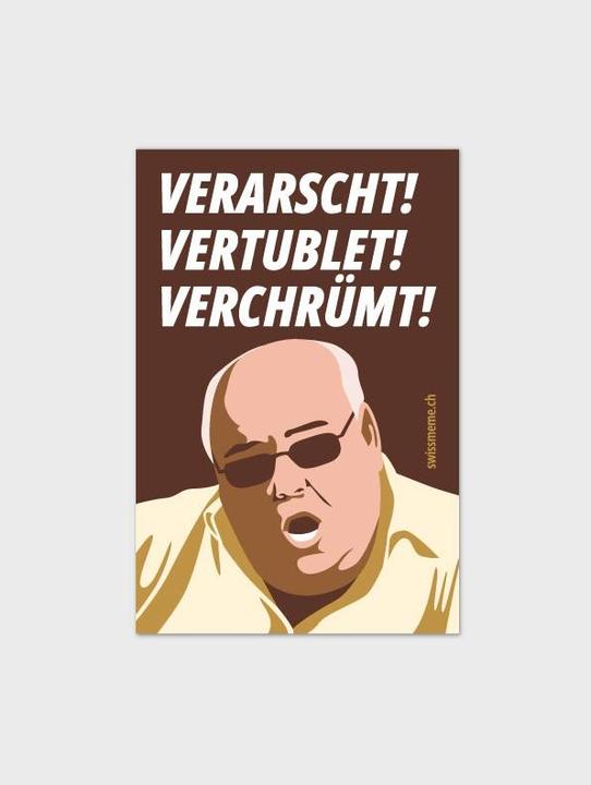 Actual product image SwissMeme VERARSCHT! VERTUBLET! VERCHRÜMT! Sticker