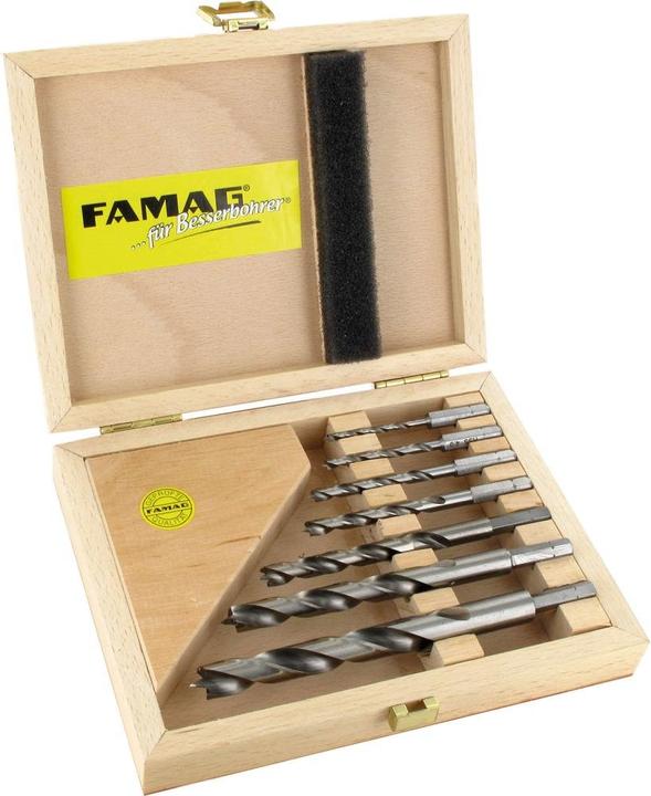 Produktbild Famag Holzspiralb.-Bit-Set, HSS-G (3 mm, 4 mm, 5 mm, 6 mm, 8 mm)