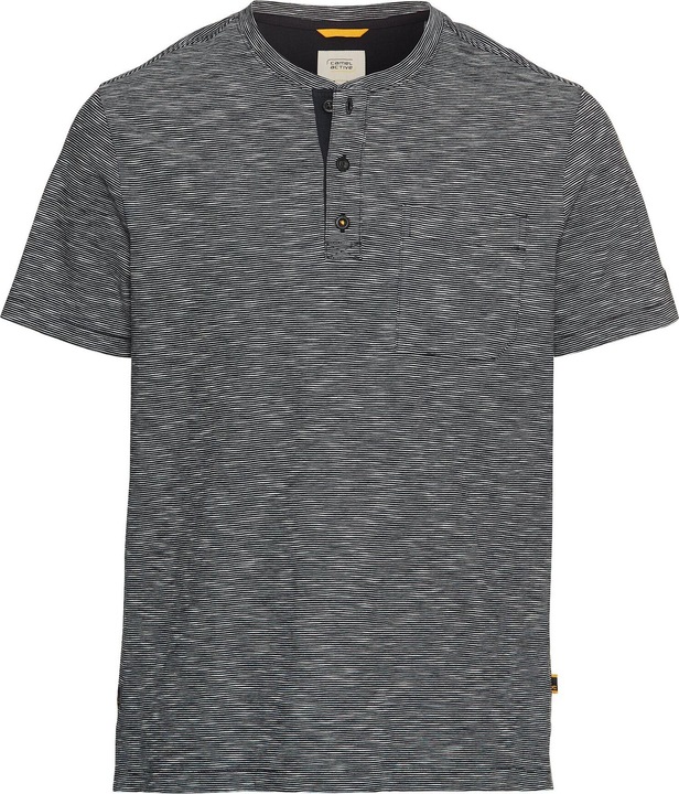 Camel Active Kurzarm Henley aus reiner Baumwolle