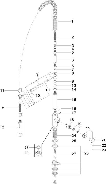 Produktbild Dornbracht Tara Ultra 1-gats keukenkraan profi chroom 3386087500