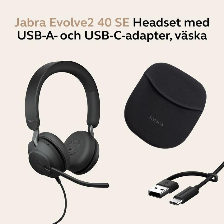 Image du produit GN Netcom JABRA Evolve2 40 SE UC Stereo USB C/A (Filaire, USB-A)