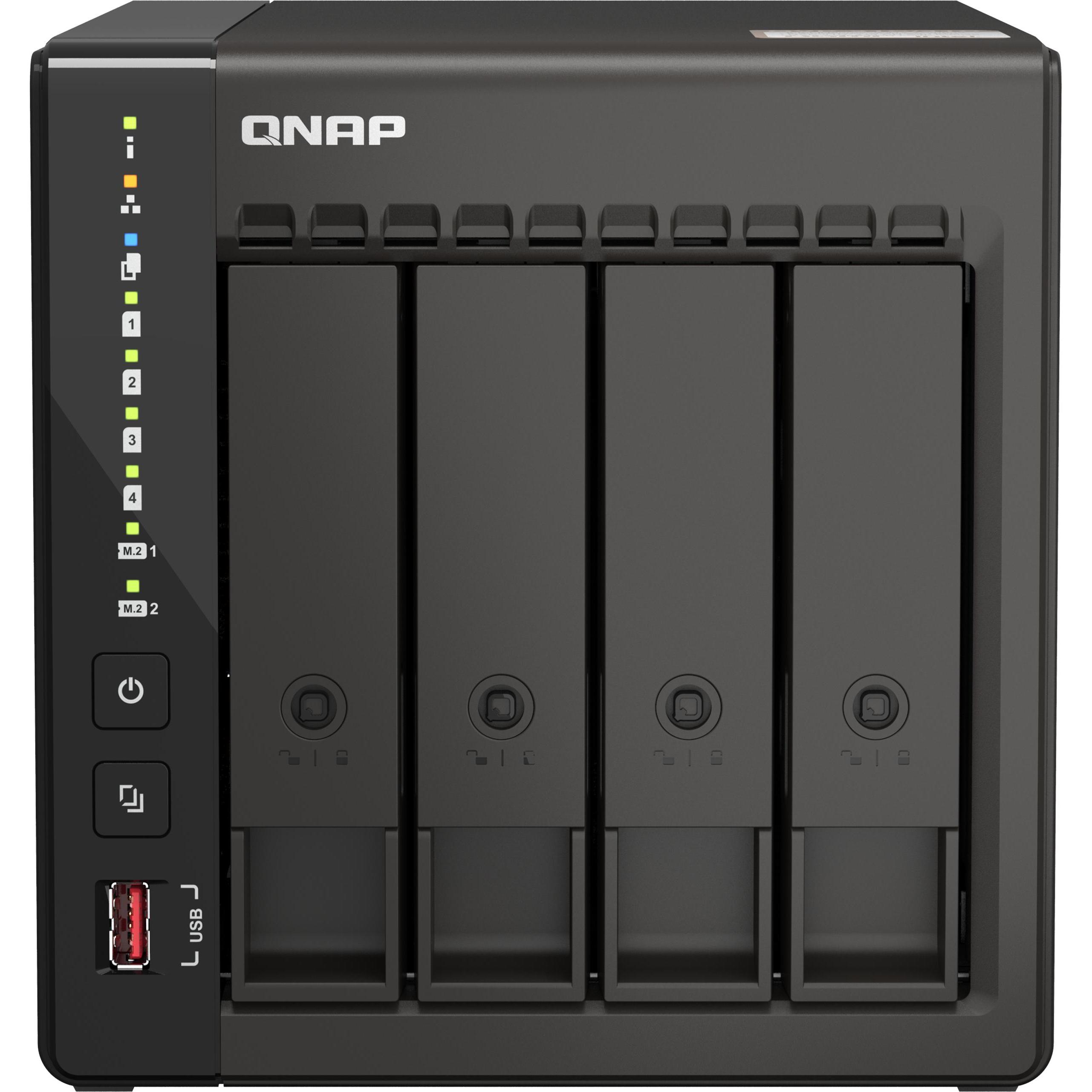 QNAP QVP-41C 8-CH 4 BAY (4 x 1 TB), NAS, Schwarz