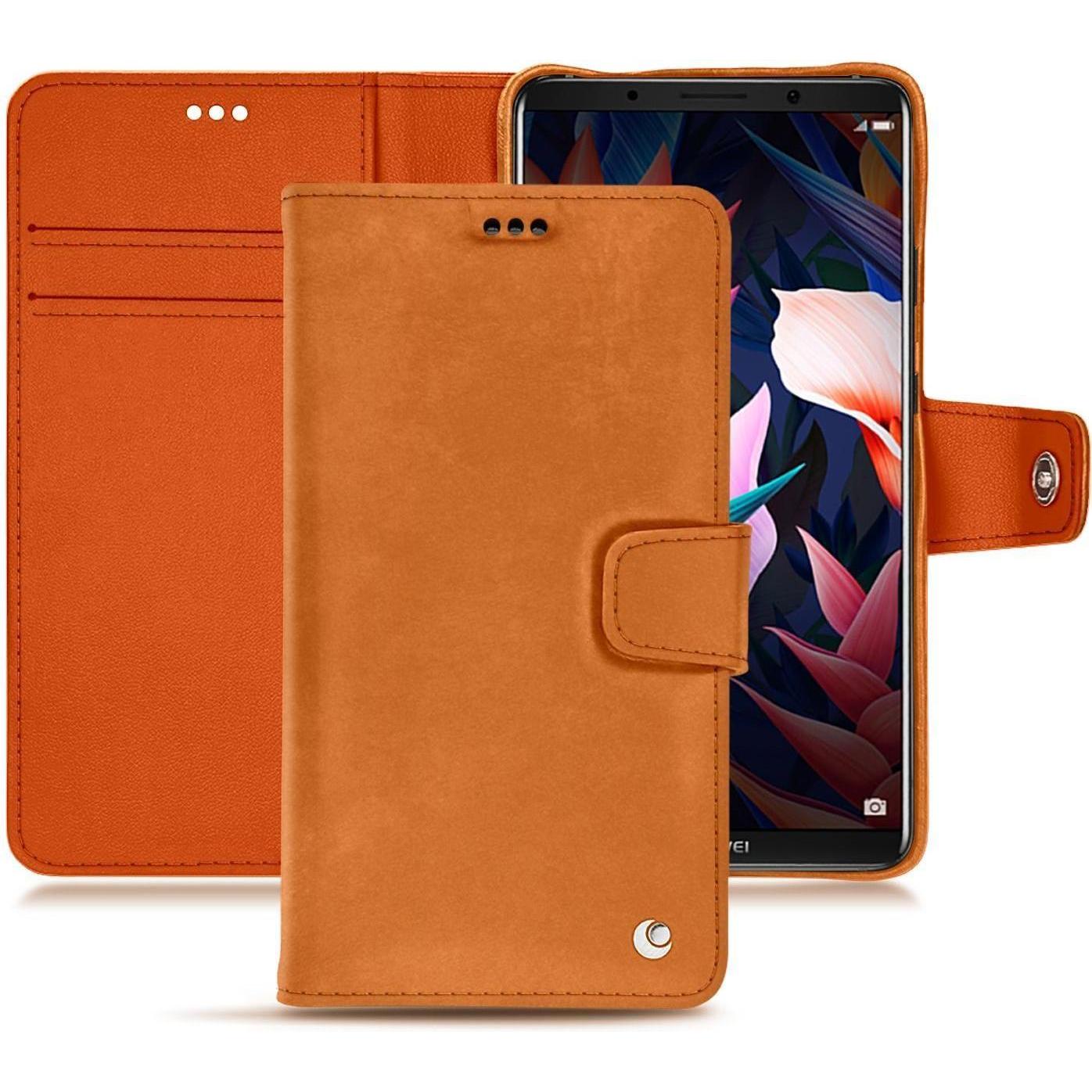 Noreve Lederschutzhülle Wallet (Huawei Mate 10 Pro), Smartphone Hülle, Orange