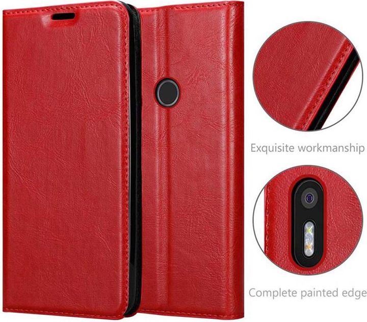 Actual product image Cadorabo Book Invisible Magnet Cover (BQ Aquaris X5 Plus)