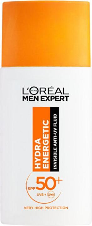L'Oréal Paris L'Oreal Paris Hydrating Fluid Spf 50+ Men Expert Hydra Energetic Invisible Anti-Uv Fluid - 50 Ml (SPF 50+, 50 ml)