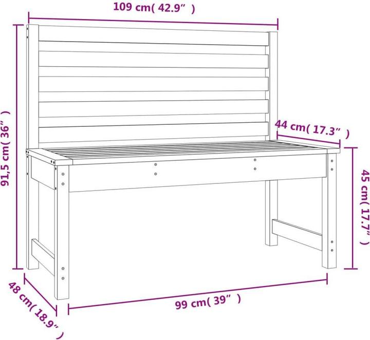 Produktbild vidaXL Gartenbank