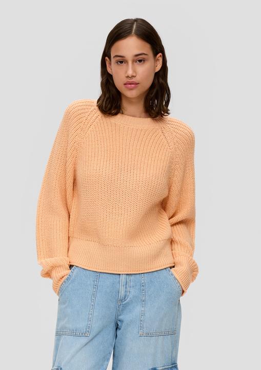 Produktbild s.Oliver Strickpullover Strickpullover mit Ripp-Elementen (XL)