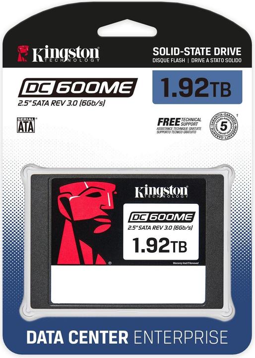 Produktbild Kingston SSD 1.9TB 2,5" (6.4cm) SATAIII DC600ME (1920 GB, 2.5")
