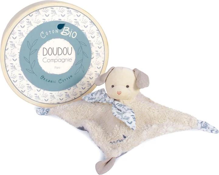 Image du produit Doudou et Compagnie Doudou chien bio, bleu 25cm