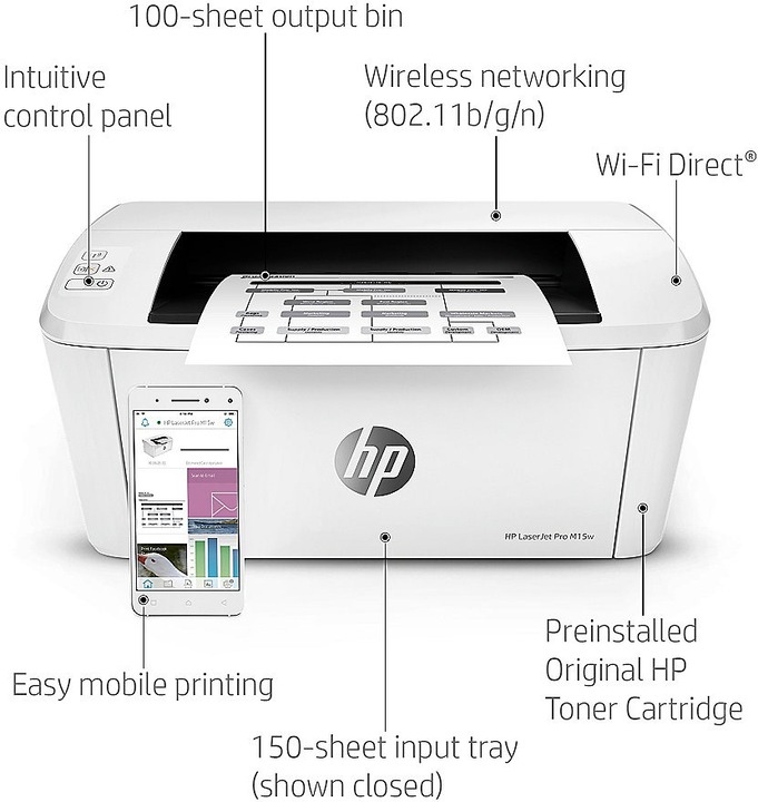 Produktbild HP M15w LaserJet Pro (Laser, Schwarz-Weiss)