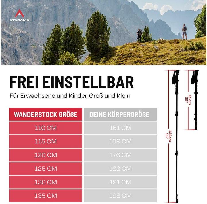 Produktbild Atacama Nordic Walking Stöcke 110-135 cm (110 - 135 cm)