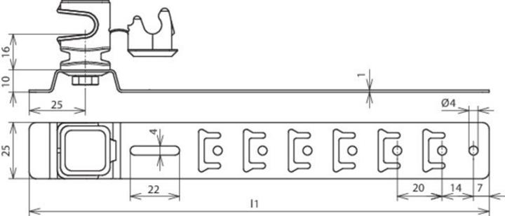 Produktbild Dehn Dachleitungshalter 204159 335mm