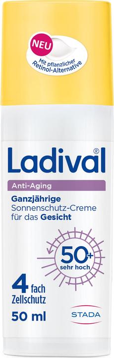 Produktbild Ladival Anti-Aging Sonnenschutz-Creme LSF 50+ für das Gesicht, 50 ml Creme (Sonnencreme, SPF 50+, 50 ml)