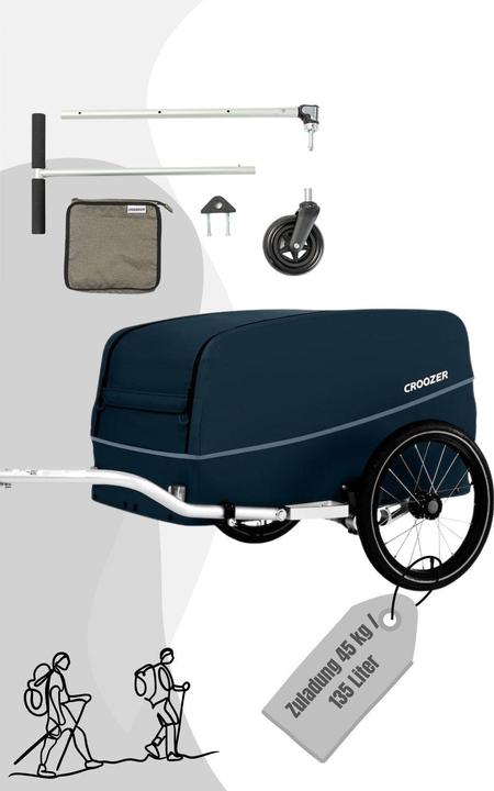 Produktbild Croozer Cargo Tuure Ride & Wander Bundle Blueberry Blue