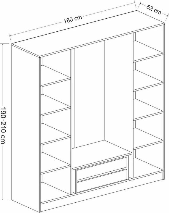 Produktbild Hanah Home Kaley (180 x 52 x 190 cm)
