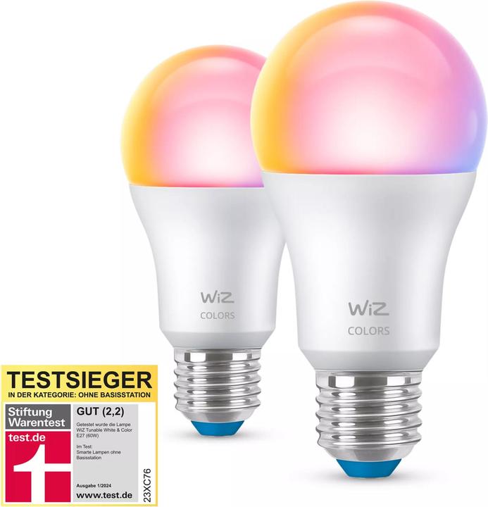 Image du produit WiZ Tunable White & Color Standard (E27, 8.50 W, 806 lm, 2 x, F)