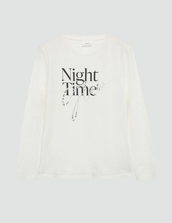 Produktbild S.Oliver T-Shirt Print-Shirt mit Schmucksteinen (134, 140)