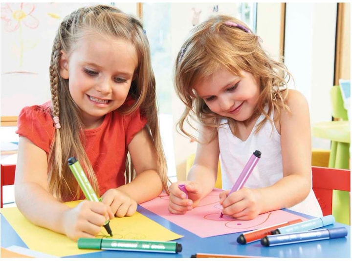 Actual product image STABILO Trio Scribbi Spring-loaded triangular felt-tip pen (Multicoloured, 14 x)