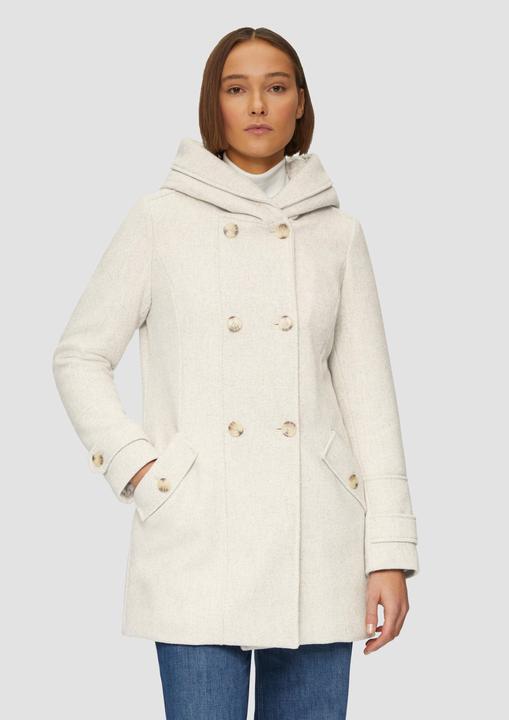 Produktbild S.Oliver Outdoor-Mantel Strukturierter Wollmantel mit Teddyplüschfutter