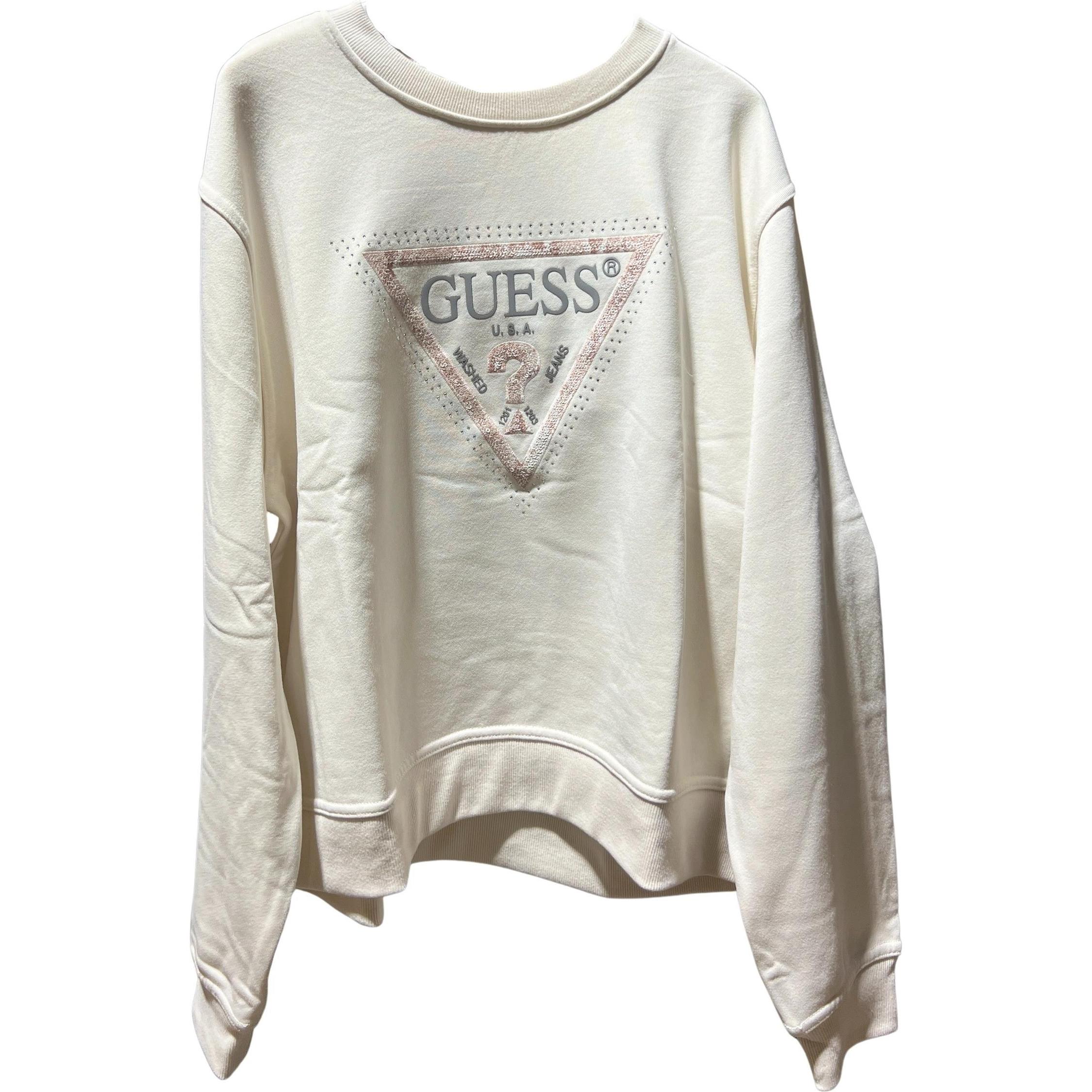 Guess, Damen, Pullover, Holly, Weiss, (S)