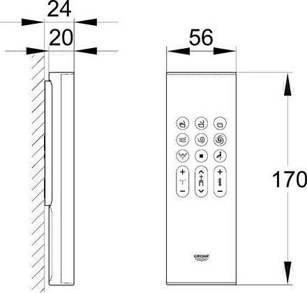 Immagine prodotto Grohe Telecomando SENSIA ARENA con supporto a parete
