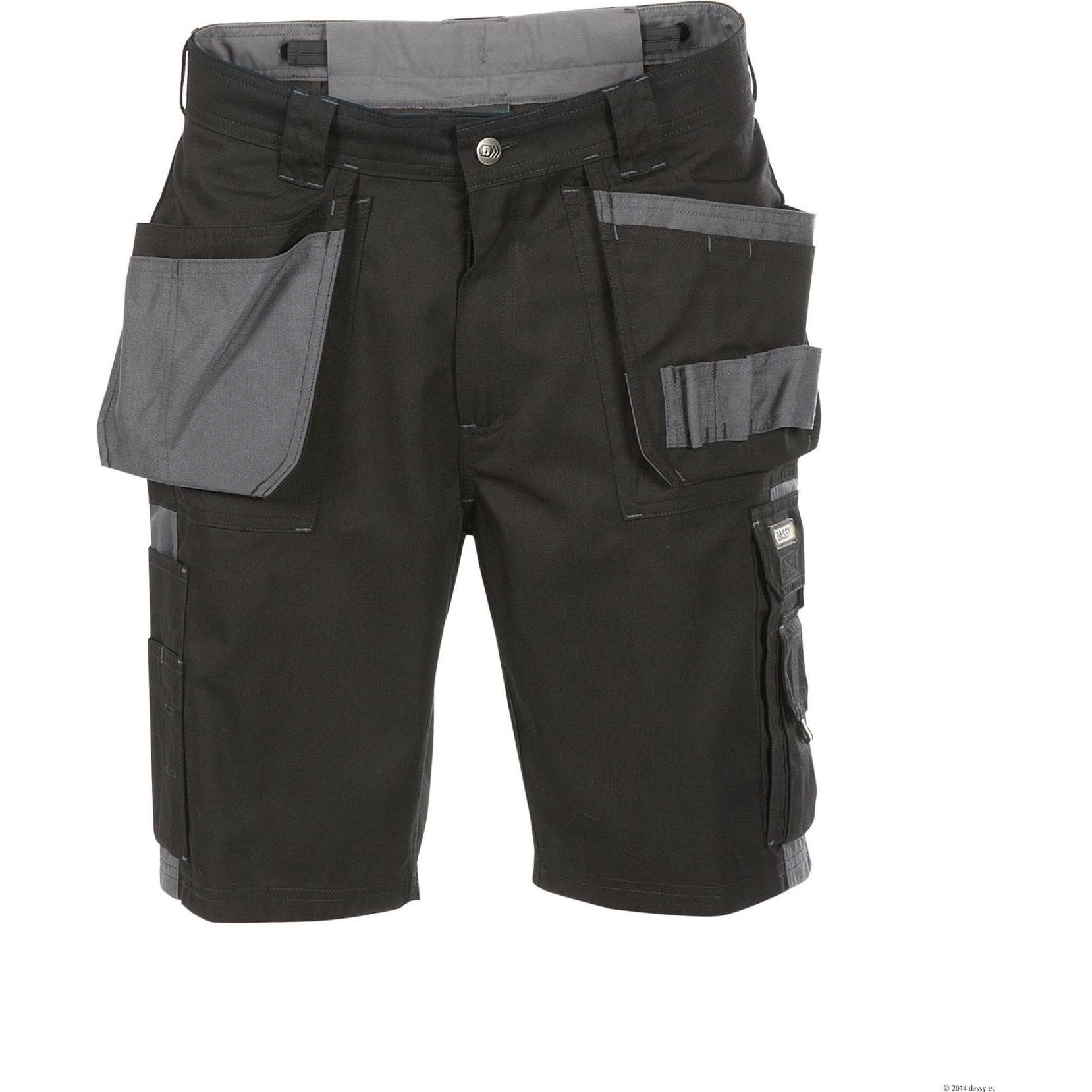 Dassy, Arbeitshose, Arbeitsshorts Monza schwarz/zementgrau Gr. 66 (66)