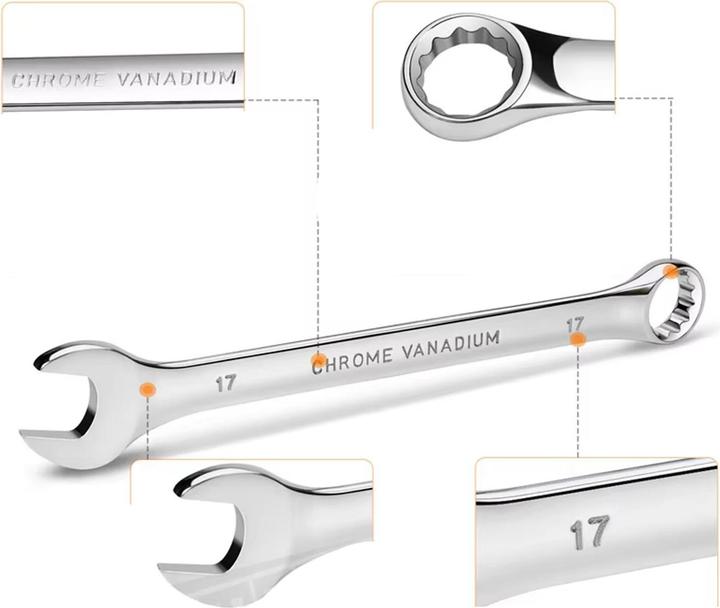 Produktbild Extralink SATZ RING-GABELSCHLÜSSEL 10 STK. OFFENE RINGSCHLÜSSEL ETUI 8-24 MM - 1292 (19 mm, 12 mm, 24 mm, 14 mm, 22 mm, 16 mm, 23 mm, 10  mm, 21 mm, 18 mm, 17 mm, 11 mm, 15 mm, 8 mm, 9 mm, 13 mm, 20 mm)