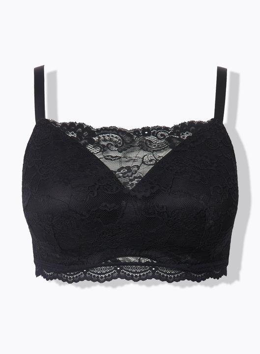 Actual product image Ulla Popken Lace Panel Bralette (95 E)
