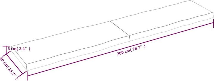 Actual product image vidaXL Aneta (200 x 6 x 40 cm)