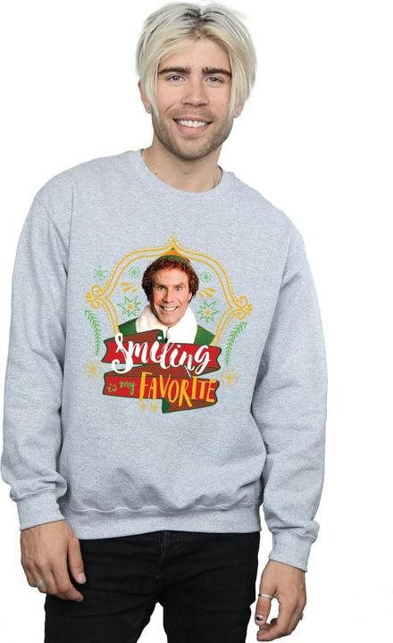 Actual product image Elf Mens Buddy Smiling Sweatshirt (M)