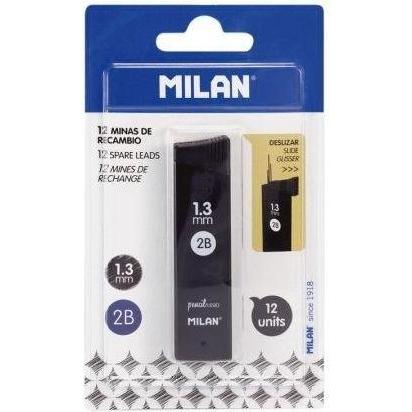 Milan, Matite, Graphit für Bleistift 2B 1,3 mm 12 Stück (1.30 mm, 12 x)